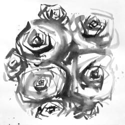 Ensemble de roses abstraites