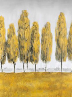 Abstract yellow trees