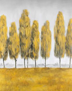Abstract yellow trees