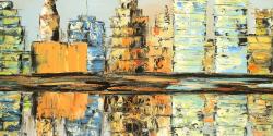Reflections of a colorful city
