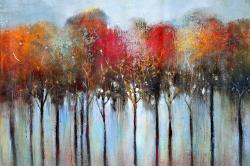 Abstract and colorful forest
