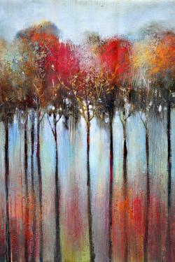 Abstract and colorful forest