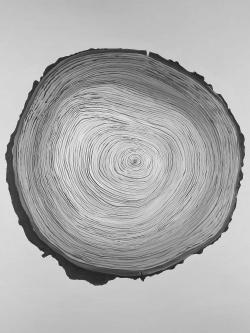 Grayscale round wood log