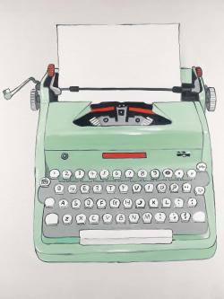 Machine à écrire menthe
