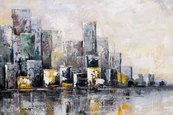 Abstract cityscape in the morning