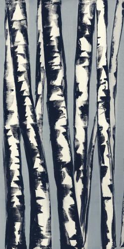 Abstract birch forest