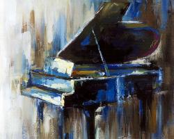 Piano à queue abstrait