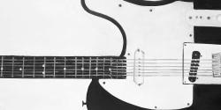 Black rock guitar