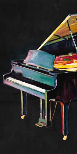 Colorful realistic piano