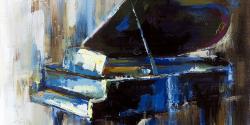 Piano à queue abstrait