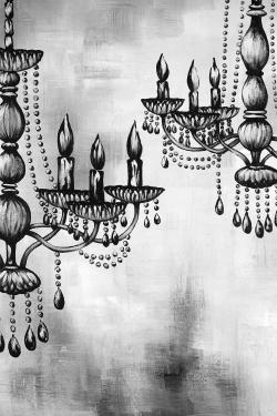 Two crystal chandeliers