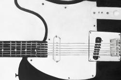 Black rock guitar