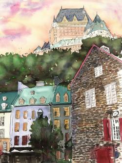 Château frontenac dans le petit champlain