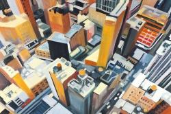 High top view of buildings in new york