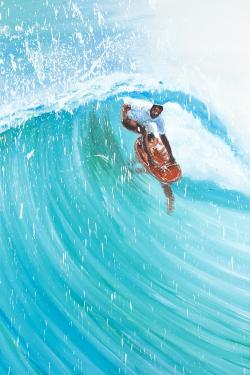 Surfer in the middle of the wave