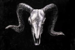 Ram skull grunge style
