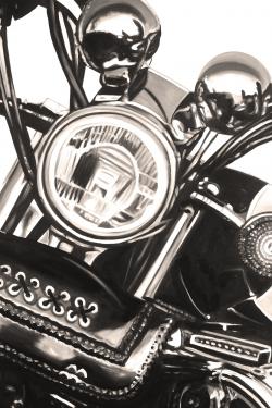 Realistic sepia motorcycle 