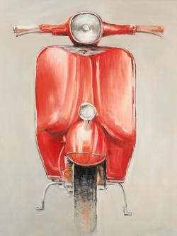Petit cyclomoteur rouge