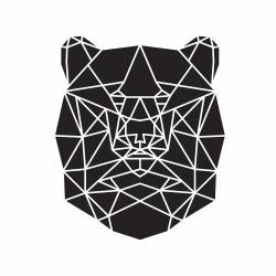 Geometric bear head