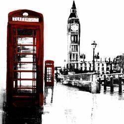 Telephone box and big ben of london