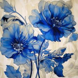 Fleurs bleues