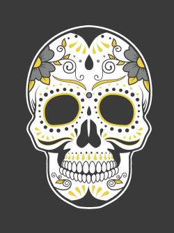 Mexican sugar skull art