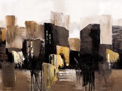 Paysage urbain abstrait en tons terreux