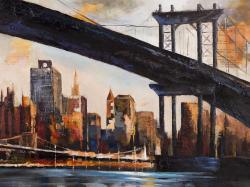 Coucher du soleil sur new-york
