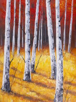 Paysage de forêt d'automne