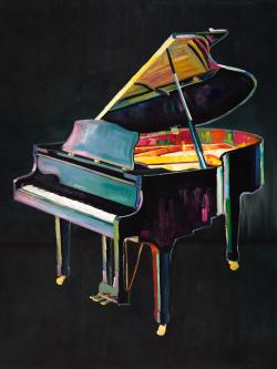 Colorful realistic piano