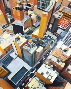 High top view of buildings in new york