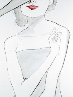 Woman with hat