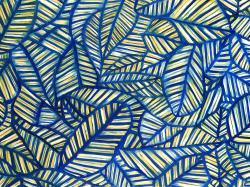 Blue leaf patterns