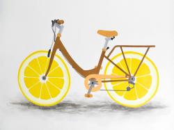 Bicyclette avec roues de citron