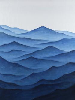 Dark calm ocean waves