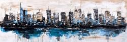 Abstract city with reflection on water