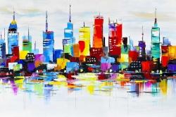 Abstract and colorful city
