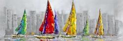 Sailboats in the wind