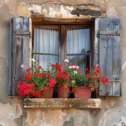 Flowers on the ledge