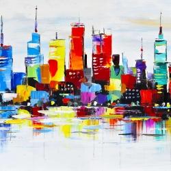 Abstract and colorful city