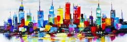 Abstract and colorful city