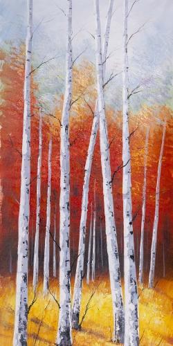 Paysage de forêt d'automne