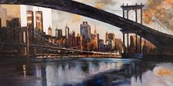 Coucher du soleil sur new-york