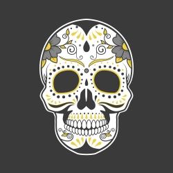 Mexican sugar skull art