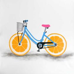 Bicyclette avec roues d'orange