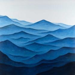 Dark calm ocean waves