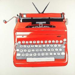 Red typewritter machine