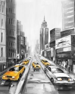 Taxis jaunes à new-york