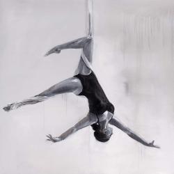 Dancer on aerial silks