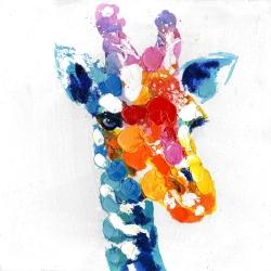 Girafe abstraite tacheté de couleurs